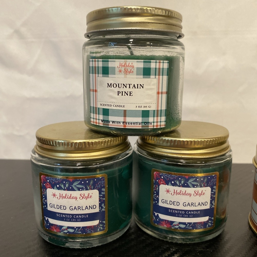Holiday Style Mini Candle Set Of 3